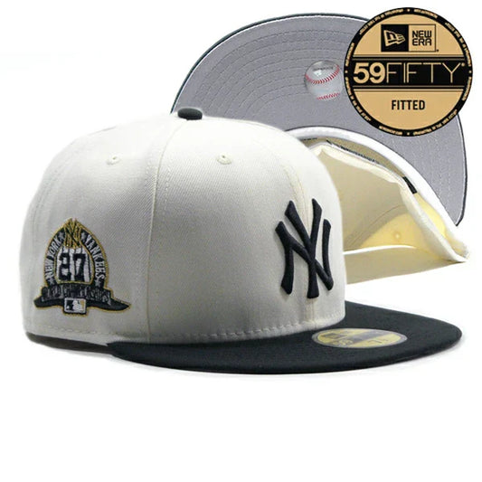 Chrome Black New York NY Yankees 27 Championships Fitted Hat