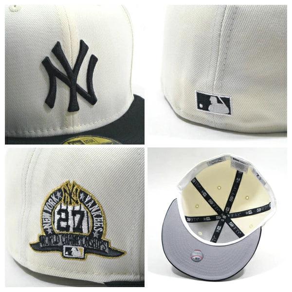 Chrome Black New York NY Yankees 27 Championships New Era Fitted Hat - view 2