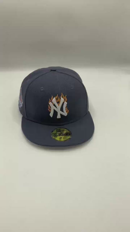 Navy Flames Yankees 1999 World Series Fitted