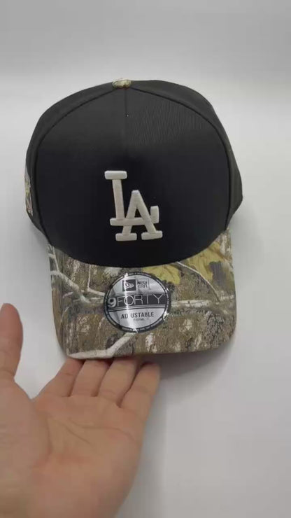Black Realtree Camo Los Angeles LA Dodgers 40th Anniversary A Frame New Era Snapback