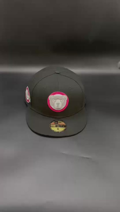 Black Red Chicago Cubs Century of Cubs Fitted Cap