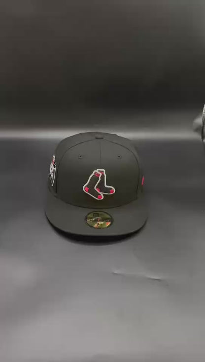 Black Red Boston  1999 New Era 59Fifty Fitted Hat Cap