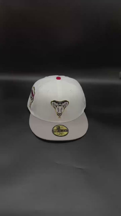 White Grey Arizona Diamondbacks 1998 Inaugural Season  Fitted Cap
