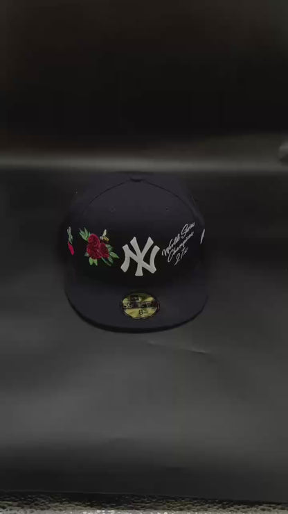 Navy New York Yankees Since Rose Fitted Cap