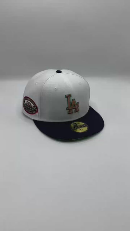 White Navy Los Angeles Dodgers 50th Anniversary 59FIFTY