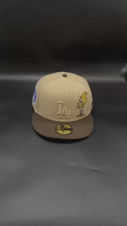Tan Brown Los Angeles LA Dodgers 60th Anniversary MLB New Era 59Fifty Fitted Hat Cap