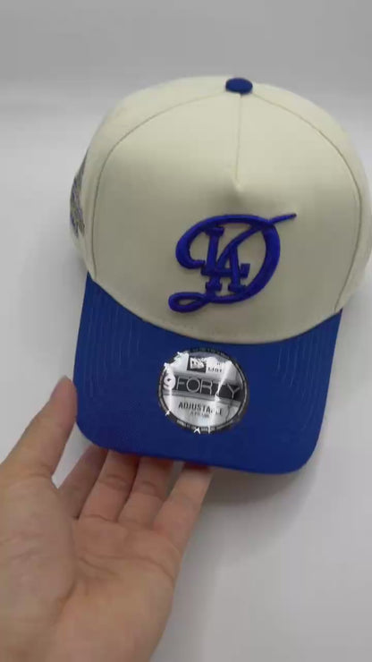 Chrome Blue LA Los Angeles Dodgers 2024 World Series Champions New Era 9Forty A Frame Snapback