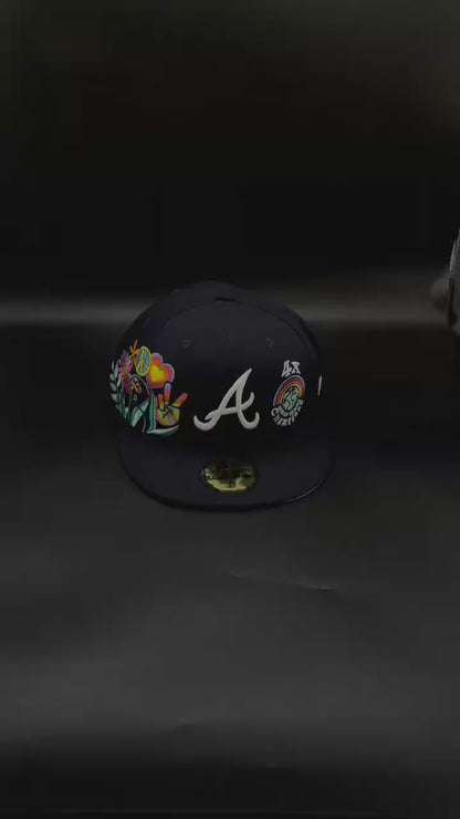 Navy Atlanta Braves 4x World Series Fitted Cap