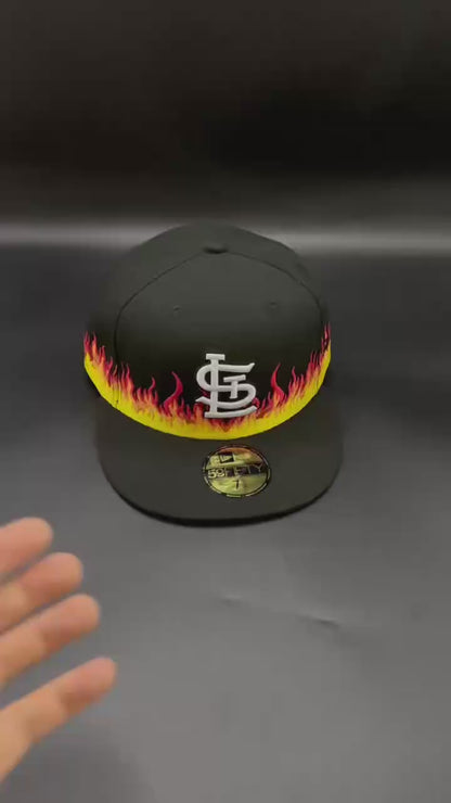 Black Flames St. Louis Cardinals 59FIFTY Fitted Cap