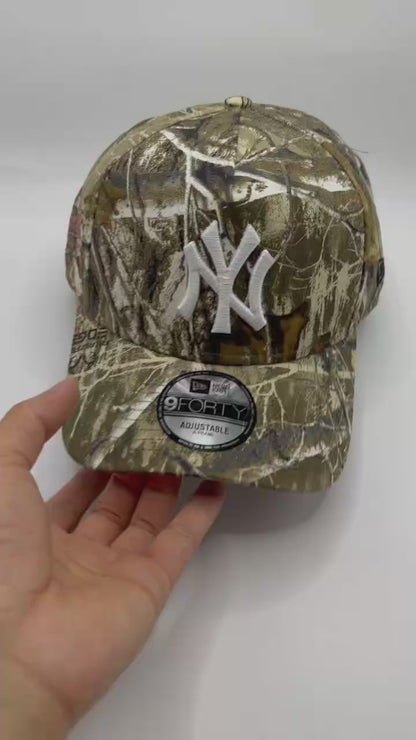 Realtree Copper Camo New York NY Yankees 1998 World Series New Era 9Forty A Frame Snapback