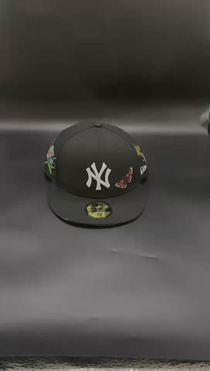 Black New York Yankees Felt Butterfly 59FIFTY Fitted Cap