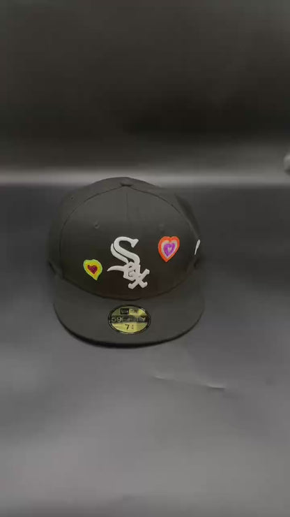 Black Chicago White Sox Hearts 59FIFTY Fitted Cap