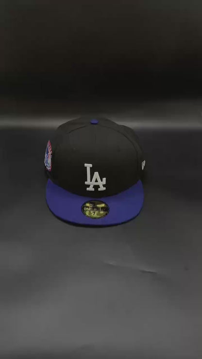 Black Blue Los Angeles Dodgers 1984 Olympic Baseball Fitted Cap