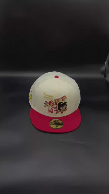 Shohei Ohtani LA Dodgers Chrome Red Fitted Cap