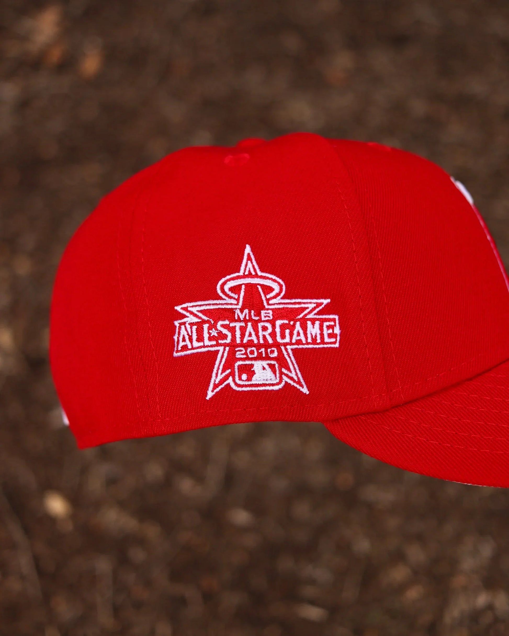 Red Los Angeles Angels 2010 All Star Game Fitted Hat - view 3