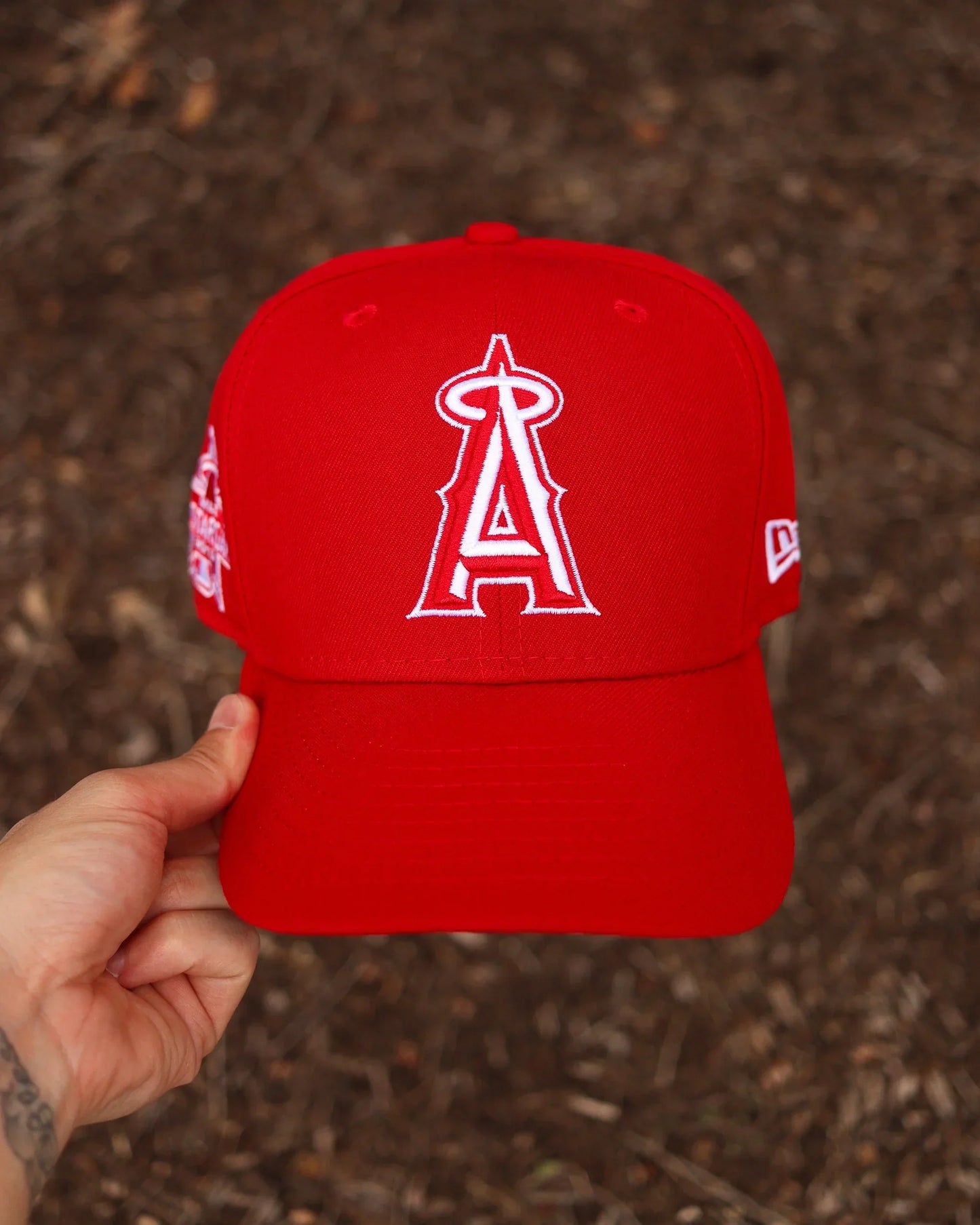 Red Los Angeles Angels 2010 All Star Game Fitted Hat - view 2