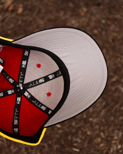 Red St Louis Cardinals Busch Stadium Flames New Era Fitted Hat