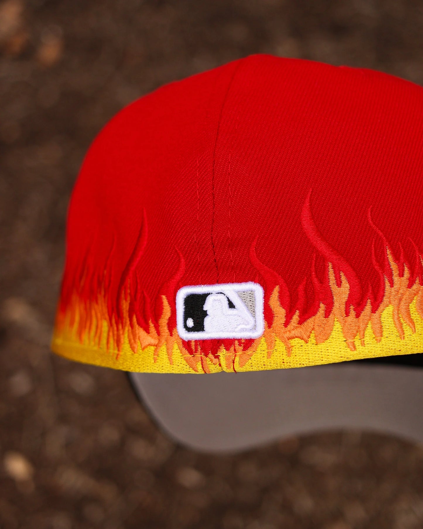 Red St Louis Cardinals Busch Stadium Flames New Era Fitted Hat