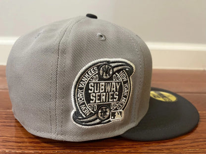 Grey Black New York NY Yankees Subway Series New Era Fitted Hat