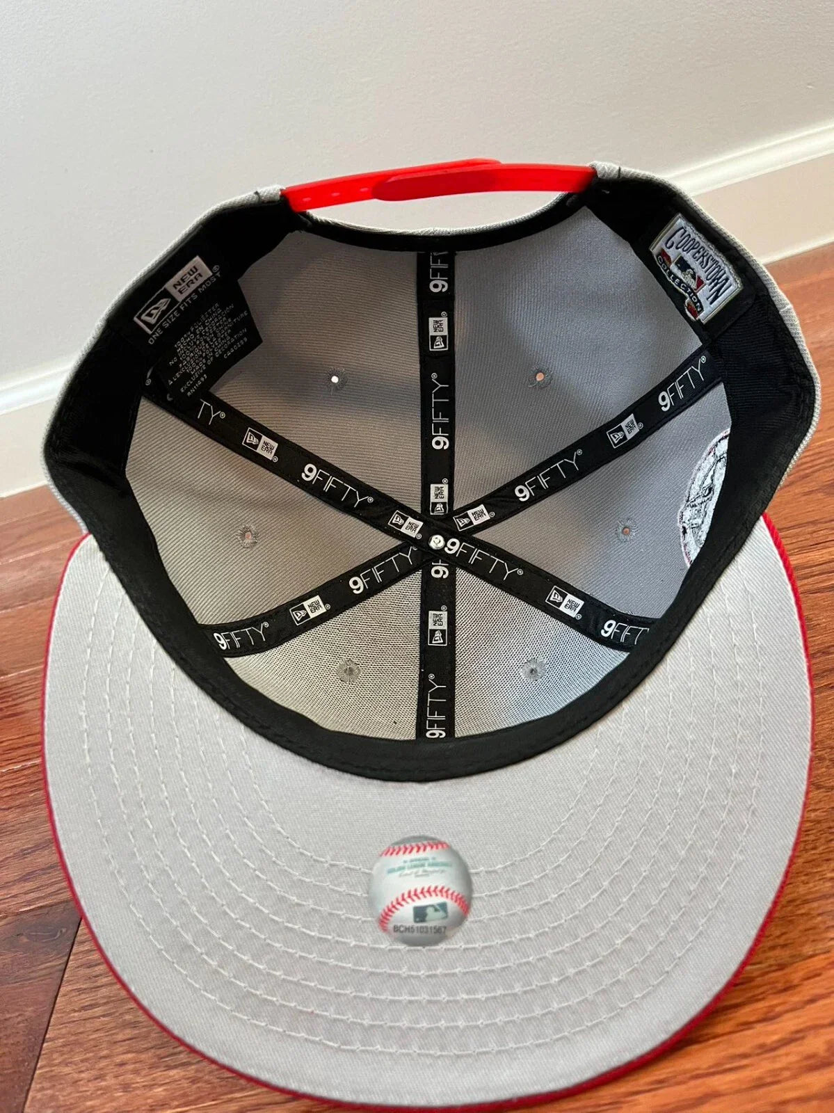 Grey Red Los Angeles LA Dodgers 60th Anniversary Snapback Hat - view 5
