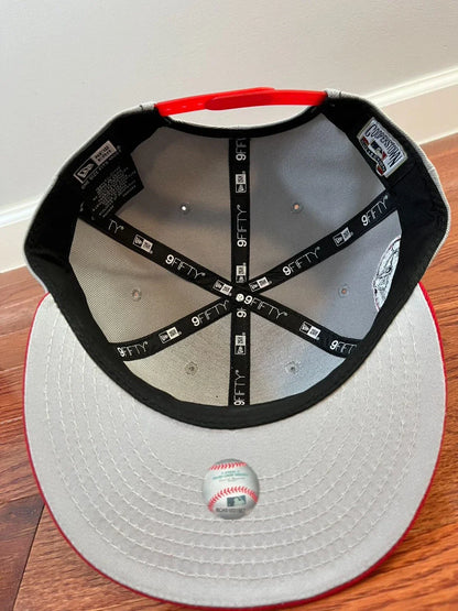 Grey Red Los Angeles LA Dodgers 60th Anniversary Snapback Hat - view 5