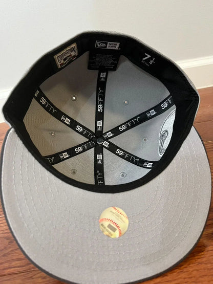 Grey Black New York NY Yankees Subway Series Fitted Hat - view 6