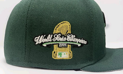 Green Arizona Diamondbacks 2001 World Series Champions New Era Fitted Hat - view 4